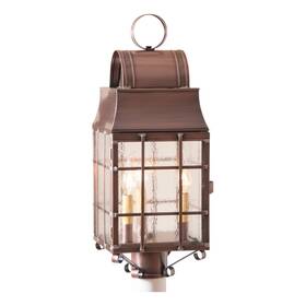 636pcop Irvins Country Tinware Washington Post Lantern In Antique Copper
