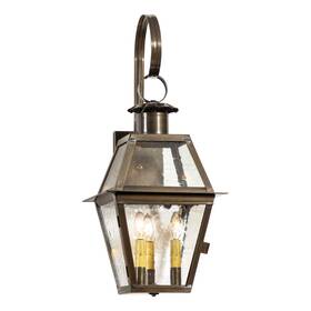 Gl215br Irvins Country Tinware 812016033916 Town Crier Outdoor Wall Light In Solid Weathered Brass