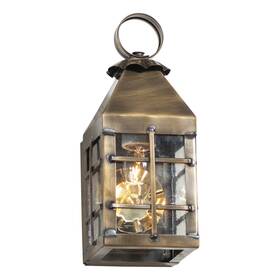 Gl163br Irvins Country Tinware Small Barn Outdoor Wall Light In Weathered Brass