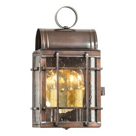 Gl94cop Irvins Country Tinware Carriage House Outdoor Wall Light In Antique Copper - 2 Lights