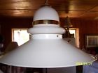 612012 Issue Unbranded Large Metal And Glass Hanging Light Fiture Trimmed In Gold