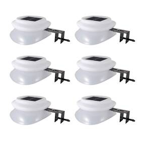 Sunwall801w6pufo Isunmoon 6 Pack Upgraded Version Solar Lights Outdoor 9 Led Gutter Powere