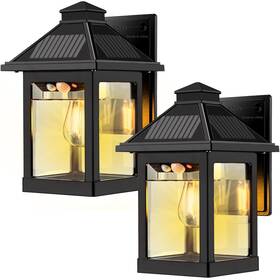 Wl05 Ivsuntek Solar Wall Lantern Lights Outdoor Motion Sensor Vintage Sconces Light