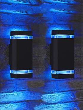 Iyogaled 720310876057 Led Square Up And Down Lights Outdoor Lighting 2 Pcs Black
