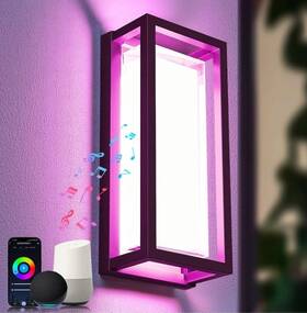 B0dspwg3gb Iyogaled Led Outdoor Wall Light Color Changing 14 Inch Modern Rgbcw Sconce 22w