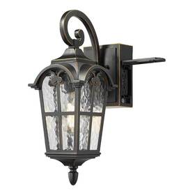 Hdzw42b-g Jazava 17.3 Inch 1-light Black Hardwired Outdoor Wall Lantern Sconce
