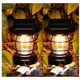 Jearytop 797417320691 Solar Lanterns Outdoor Waterproof Battery Table Lights Hanging Portable Wall