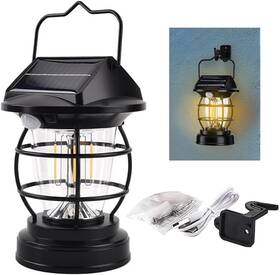 Vantage-1 Jearytop 797417735747 Led Solar Vintage Camping Lantern 4000 Mah 6000lm Wall Light Pcs-3