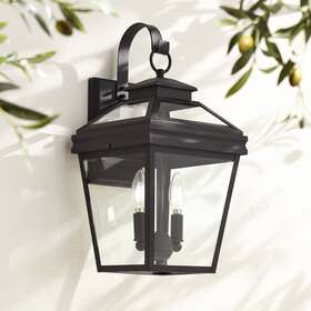 10-1710-506 John Timberland Stratton Street 16 1/2 Inch High Black Outdoor Wall Light