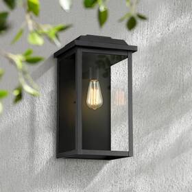 10-2001-224 John Timberland Eastcrest Modern Outdoor Wall Light Fixture Textured Black 18 1/2 Inch For Exterior