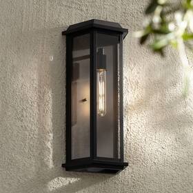 10-2309-245rev John Timberland Lydia 20 Inch High Matte Black Outdoor Wall Light