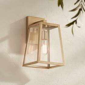 6c758 John Timberland Arrington Modern Outdoor Wall Light Fixture Soft Gold 13 Inch Clear Glass Exterior 6c758 John Timberland Arrington Modern Outdoor Wall Light Fixture Soft Gold 13 Inch Clear Glass Exterior