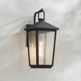 91813-s John Timberland Loren 16 1/4 Inch High Sand Black Outdoor Wall Light