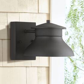 A70812 John Timberland Modern Outdoor Wall Light Fixture Led Black 5 Inch Dark Sky For Exterior House Barn