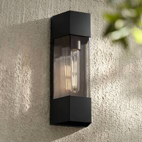 Ds0523 John Timberland Isabel 16 Inch High Black Outdoor Wall Light