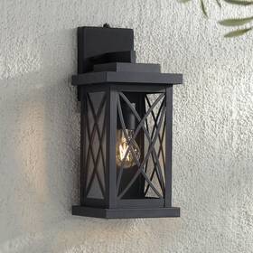 Jf-002 John Timberland Woodland Park Mission Outdoor Wall Light Fixture Black Dusk To Dawn 15 Inch Exterior