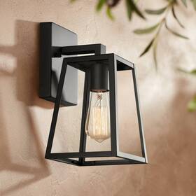 Jf-150302 John Timberland Arrington Modern Outdoor Wall Light Fixture Mystic Black 10 3/4 Inch For Exterior
