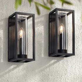 Ks0353m John Timberland Henry 12 1/2 Inch High Sand Black Outdoor Led Wall Light Set Of 2 Ks0353m John Timberland Henry 12 1/2 Inch High Sand Black Outdoor Led Wall Light Set Of 2