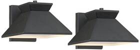 Ks166p8 John Timberland Whatley 6 1/4 Inch High Black Led Outdoor Wall Light Set Of 2