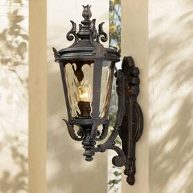 Lp220-b2 John Timberland Casa Marseille Country Cottage Outdoor Wall Light Fixture Bronze Scroll 22 Inch Barn