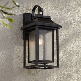 Lvb1029-odwl-l John Timberland Cecile 21 1/4 Inch Black Box Lantern Outdoor Wall Light Lvb1029-odwl-l John Timberland Cecile 21 1/4 Inch Black Box Lantern Outdoor Wall Light
