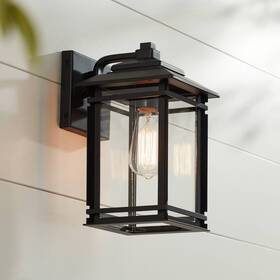 Lvc19101-odwl-s John Timberland North House Mission Outdoor Wall Light Fixture Matte Black 12 Inch For Exterior Barn