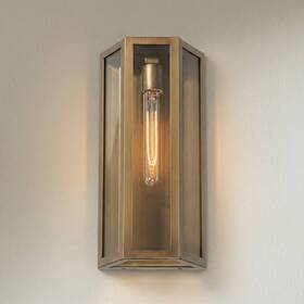 T7131 John Timberland Cecily 16 Inch High Aged Brass Indoor/outdoor Wall Light