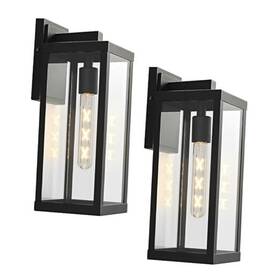 2-wbl014 Jokaonot Black Outside Lights For House 15 Inch H Outdoor Wall Sconce Large Black-2pc 2-wbl014 Jokaonot Black Outside Lights For House 15 Inch H Outdoor Wall Sconce Large Black-2pc