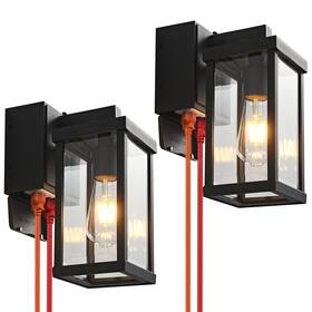2-sot6b Jokaonotl Dusk To Dawn Porch Lights With Gfci Outlets Waterproof Outdoor Wall 2-sot6b Jokaonotl Dusk To Dawn Porch Lights With Gfci Outlets Waterproof Outdoor Wall