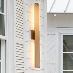 Wl020 Jokaonotl Gold Long Led Porch Lights 34 In Modern Exterior Lighting Fixtures Waterproof