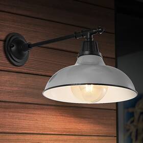Jonathan Y 840011444895 Wallace Farmhouse Industrial Iron Victorian Arm Outdoor Light- New