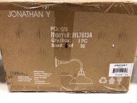 Jyl613a Jonathan Y Aurora 12.25 Inch White And Black Indoor/outdoor Wall Sconce