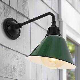 Jyl7612f Jonathan Y Croydon 9.63 Inch Green 1-light Farmhouse Industrial Indoor/outdoor Iron Led Arm