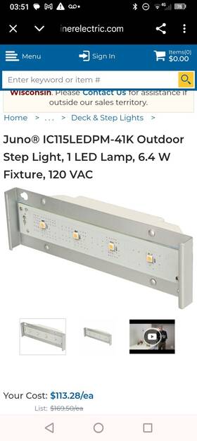 Ic115ledpm-41k Juno Outdoor Step Light 1 Led Lamp 6.4w Fixture Ic115ledpm-41k Juno Outdoor Step Light 1 Led Lamp 6.4w Fixture