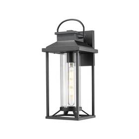 Zy-p218387 Jushua 1-light Black Hardwired Wall Lantern Sconce Textured Outdoor Lighting Fixtures