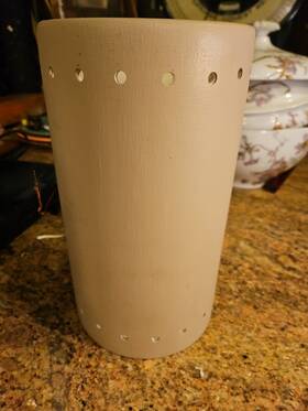 Cer-5295w-bis Justice Design Ambiance Outdoor Led Sconce Pre-owned Painted Khaki 9.5 Inch