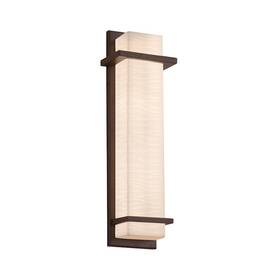 Pna-7614w-wave-dbrz Justice Design Cld-7612w-dbrz Porcelina Monolith 20 Inch Outdoor Sconce Bronze -