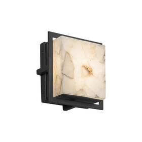 Alr-7561w-mblk Justice Design Group Alr-7561w Alabaster Rocks 1 Light 6-1/2 Inch H - Black Alr-7561w-mblk Justice Design Group Alr-7561w Alabaster Rocks 1 Light 6-1/2 Inch H - Black