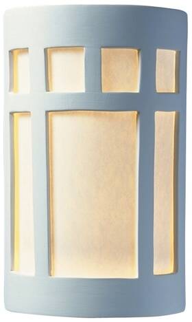 Cer-5340w-bis Justice Design Group Cer-5340w Ambiance 9 Inch Tall Outdoor Wall - Beige