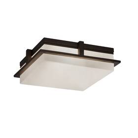 Cld-7569w-dbrz Justice Design Group Cld-7569w Clouds 14 Inch W Led Outdoor Flush - Bronze