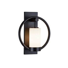 Cld-7732w-mblk Justice Design Group Cld-7732w Redondo 15 Inch Tall Outdoor Wall - Black
