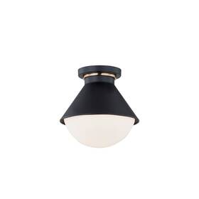 Fsn-7688w-opal-mbbr Justice Design Group Fsn-7688w Ravelle 7 Inch W Semi-flush Outdoor - Matte Black /