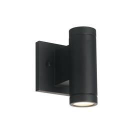 Nsh-4110w-mblk Justice Design Group Nsh-4110w Portico 2 Light 7 Inch Tall Led - Black