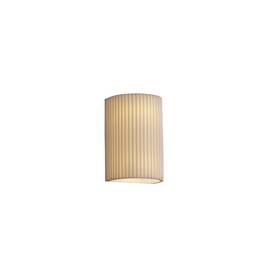 Pna-0945w-plet-led1-1000 Justice Design Porcelina Sm Cyl Opn Top/bot Outdr Sconce No Mtl Pleats Led