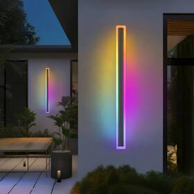 Hwbd003-40-2bk Kamlam Rgb Outdoor Wall Lights 2 Pack 40inch Long Sconce Modern Lighting Led