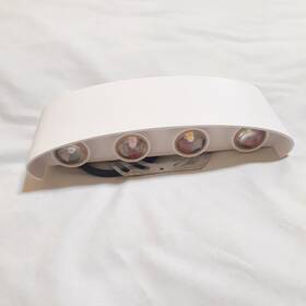 Kawell 33-au558-wt-ww Us 8w Waterproof Wall Sconce 8 Led Light Up Down Indoor Outdoor Aluminum