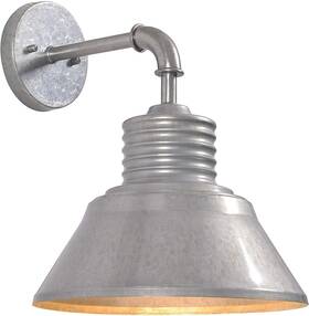 Kenroy Home 445053060015 Sully Medium 1-light Galvanized Steel Outdoor Sconce 94102gal