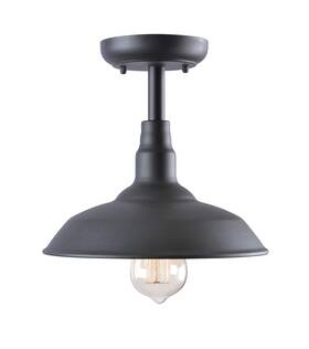 93508bl Kenroy Home Dale Small Outdoor Semi Flush With Black Finish Rustic
