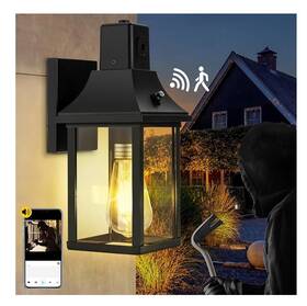 C004-jk Kichele Porch Light With Security Camera Built In Dusk To Dawn Outdoor Lighting - Waterp
