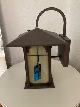 39046 Kichler Set Of 2 Solid Brass Outdoor Mission Craftsman Carriage Lights Old Brick
